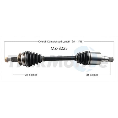 Surtrack Axle Cv Axle Shaft, Mz-8225 MZ-8225